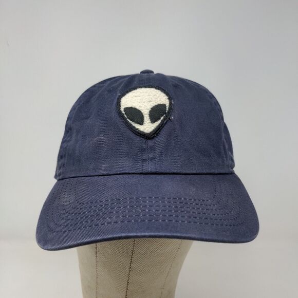 Newhattan Men's Slideback Hat Blue OSFA Embroidered Alien Greys Logo - Picture 2 of 12